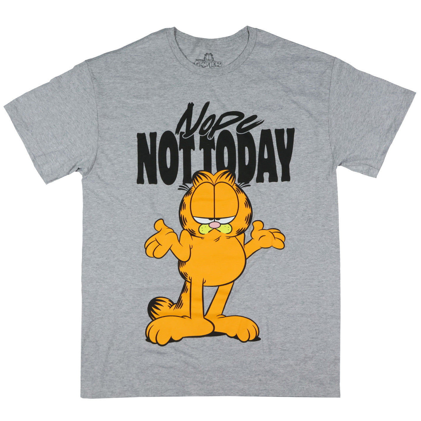 Garfield T-Shirt Men's Nope Not Today Graphic Print Short Sleeve Tee