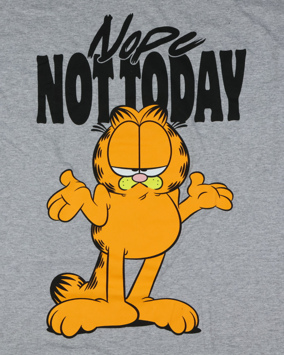 Garfield T-Shirt Men's Nope Not Today Graphic Print Short Sleeve Tee