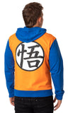 Dragon Ball Z Mens' Goku Kanji Emblem Costume Pullover Hoodie Sweatshirt