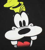 Disney Goofy Shirt Men's Big Face Goofy Hat Adult Graphic Officially Licensed T-Shirt (Large) Black