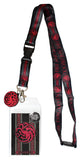 Game of Thrones House Targaryen Lanyard ID Holder & Charm Badge With Sticker