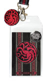 Game of Thrones House Targaryen Lanyard ID Holder & Charm Badge With Sticker