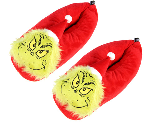 Dr. Seuss The Grinch Who Stole Christmas Character Santa Grinch Slippers