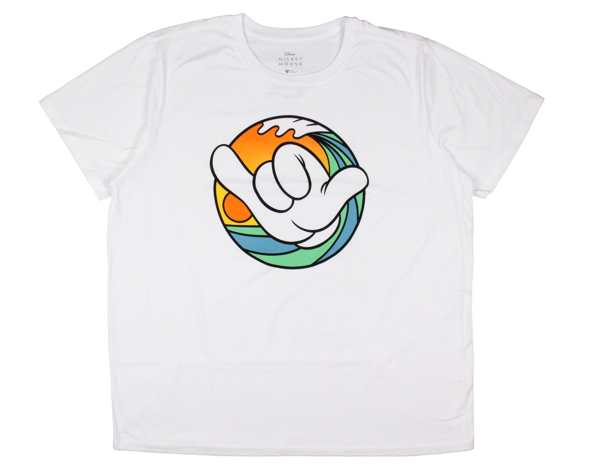 Disney Men's Mickey Mouse Hang Loose Shaka Sign Adult Graphic T-Shirt