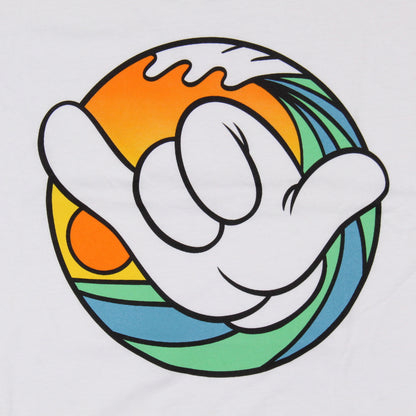 Disney Men's Mickey Mouse Hang Loose Shaka Sign Adult Graphic T-Shirt