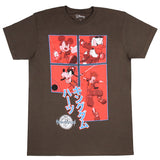 Disney Mens' Kingdom Hearts Characters In Action Grid Kanji T-Shirt