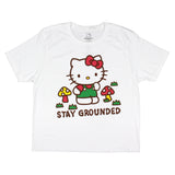 Hello Kitty Women's Stay Grounded Junior's Adult Cropped T-Shirt