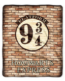 Harry Potter Platform 9 3/4 Hogwarts Express Silk Touch Throw Blanket