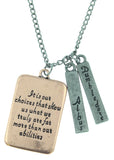 Harry Potter Albus Dumbledore Quote Necklace