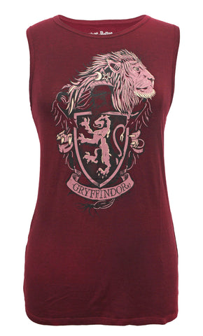 Harry Potter Womens Hogwarts House Juniors Muscle Tank Top