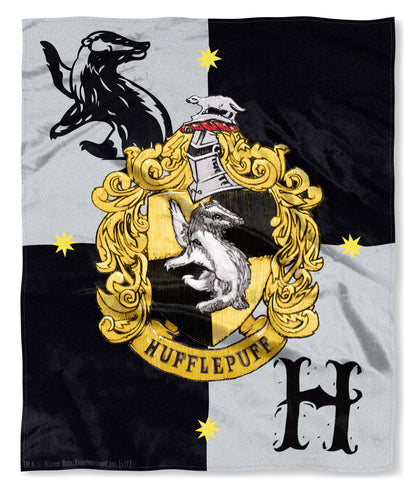 Harry Potter House Crests Silk Touch Throw 50" x 60"- Choose From All 4 Houses