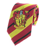 Premium Harry Potter Tie Striped House Crest Necktie Neckwear Tie Cosplay Costume Wizarding World (Gryffindor)