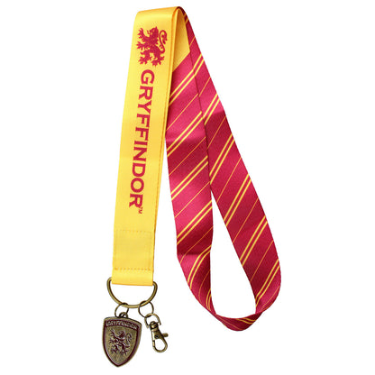 Harry Potter ID Lanyard With 2" Embossed Metal House Charm Pendant Gryffindor - Seven Times Six