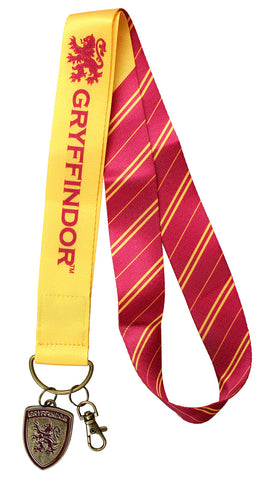 Harry Potter ID Lanyard With 2" Embossed Metal House Charm Pendant Gryffindor