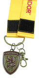 Harry Potter ID Lanyard With 2" Embossed Metal House Charm Pendant Gryffindor