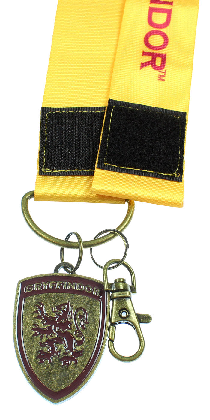 Harry Potter ID Lanyard With 2" Embossed Metal House Charm Pendant Gryffindor - Seven Times Six