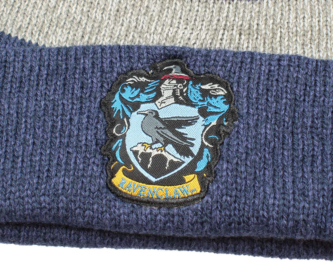 Harry Potter Hogwarts Houses Knit Ravenclaw Scarf & Pom Beanie Set (Ravenclaw)