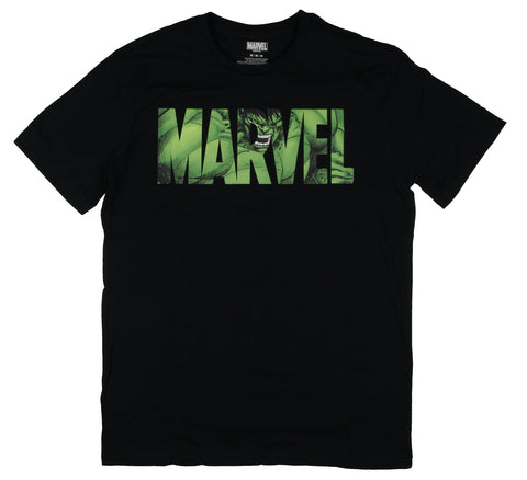 Marvel Comics Men's Marvel Logo The Hulk in Action Angry Adult T-Shirt