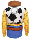 Disney Pixar Toy Story Men's I Am Woody The Cowboy Costume Adult Zip Hoodie (MD)