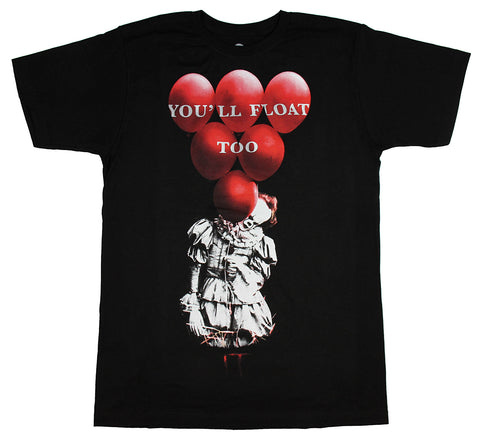 Bioworld IT Pennywise Red Balloons You'll Float Too Adult T-Shirt