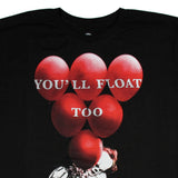 Bioworld IT Pennywise Red Balloons You'll Float Too Adult T-Shirt