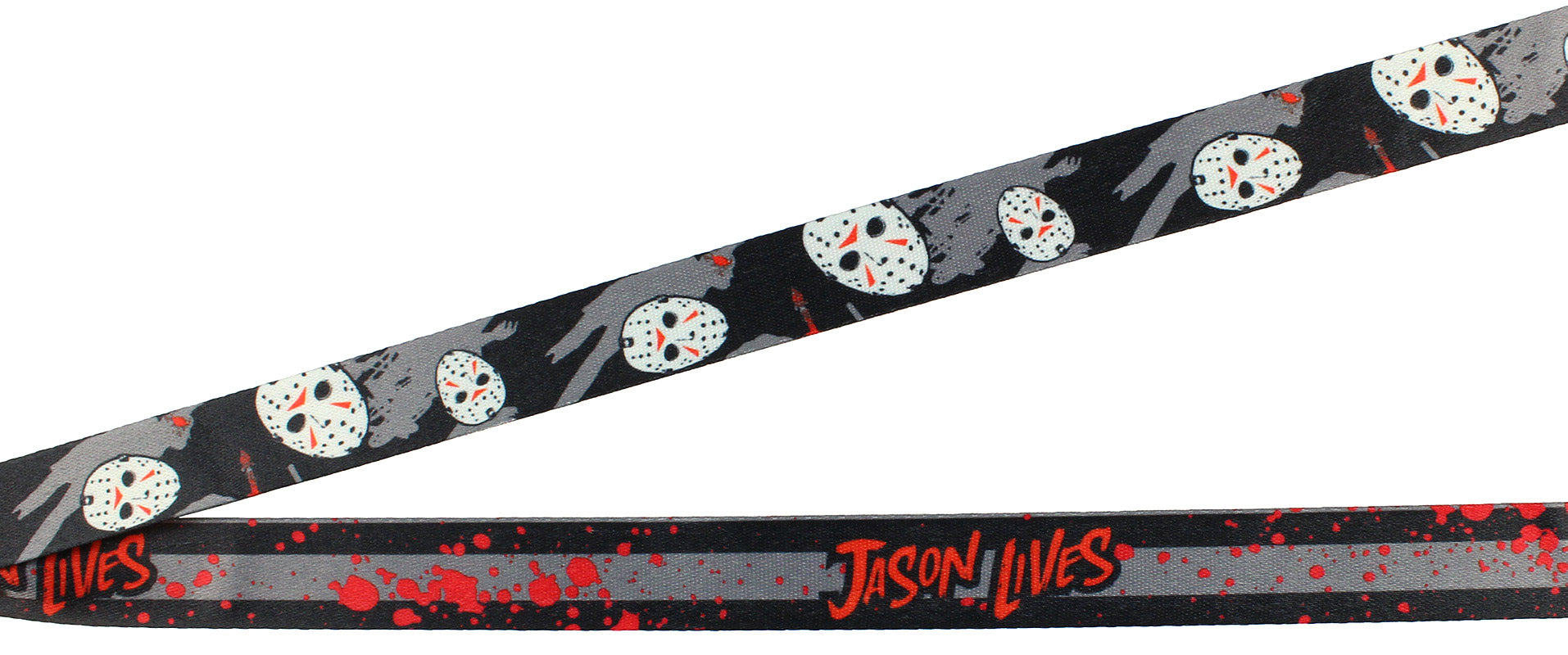 Friday The 13th Jason Lives ID Lanyard Badge Holder With 1.5" Rubber Pendant