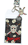 Friday The 13th Jason Lives ID Lanyard Badge Holder With 1.5" Rubber Pendant