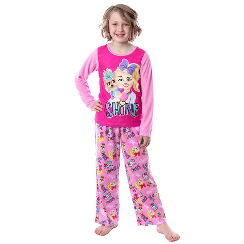 Nickelodeon Jojo Siwa Girls' Jojo and BowBow Shine 2 Piece Pajama Pant Set