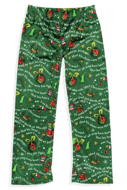 Dr. Seuss GRINCH Christmas Tossed Print Collar Sleep Pajama Set