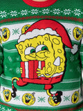 SpongeBob SquarePants Men's Santa SpongeBob Ugly Sweater Knit Pullover