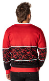 Naruto Shippuden Men's Akatsuki Red Cloud Ugly Christmas Sweater Cardigan