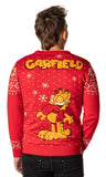 Garfield Men's Odie and Garfield Ugly Sweater Button-Up Knit Cardigan