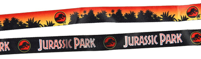 Jurassic Park Logo Lanyard Keychain ID Holder Logo Charm and Sticker