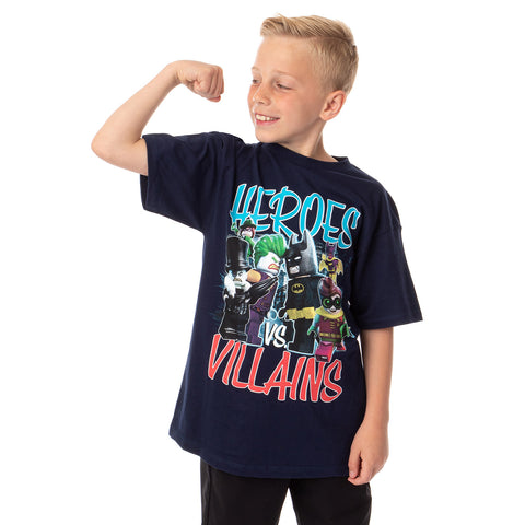 LEGO Batman The Movie Boys Heroes Vs. Villains Character T-Shirt