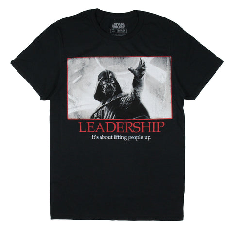 Star Wars Men's Darth Vader Leadership Lifting People Up Motivation T-Shirt