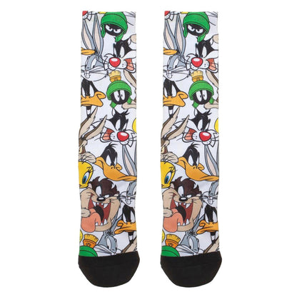 Looney Tunes Bugs Bunny Daffy Duck Tweety Character Sublimated Crew Socks - Seven Times Six