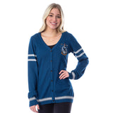 Harry Potter Womens Ravenclaw House Open Front Cardigan Juniors Knit Sweater