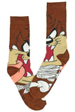 Looney Tunes Tasmanian Devil Lil Taz Crazy Photo Real Men's Crew Socks