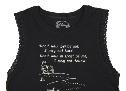 Disney Winnie The Pooh Walk Beside Me Be My Friend Junior's Muscle Shirt