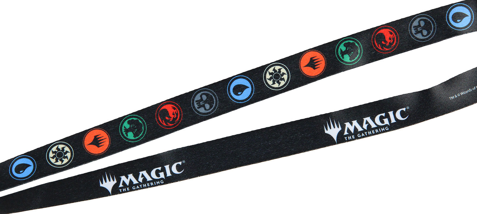 Magic The Gathering Mana Symbols ID Badge Holder Lanyard w/ Rubber Pendant