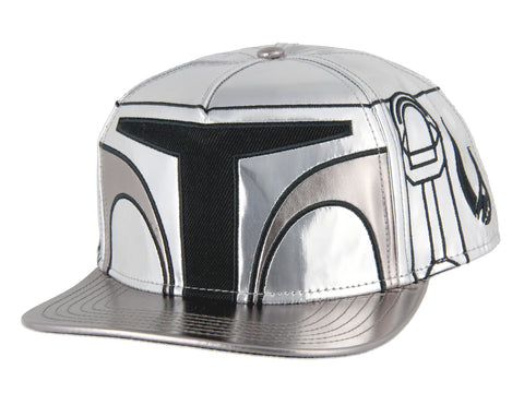 Star Wars The Mandalorian Steel Beskar Helmet Embroidered Snapback Hat Cap