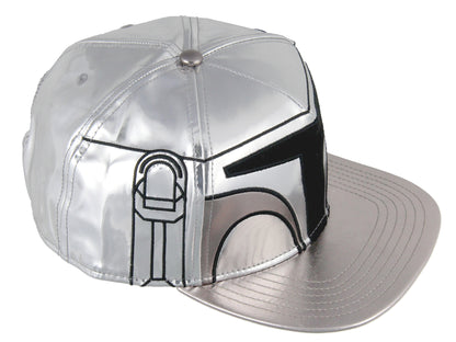 Star Wars The Mandalorian Steel Beskar Helmet Embroidered Snapback Hat Cap