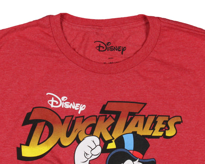 Disney Men's DuckTales Scrooge McDuck Money Bags Red Heather T-Shirt