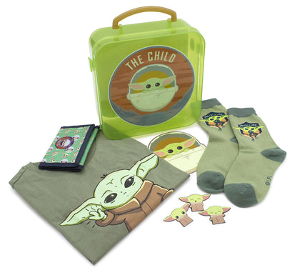 Star Wars The Child Baby Yoda Kids' 5 Piece Gift Set Shirt, Socks, Jumbo Sticker