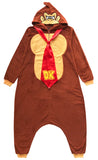 Donkey Kong Adult Microfleece Costume Kigurumi Union Suit Pajama Outfit