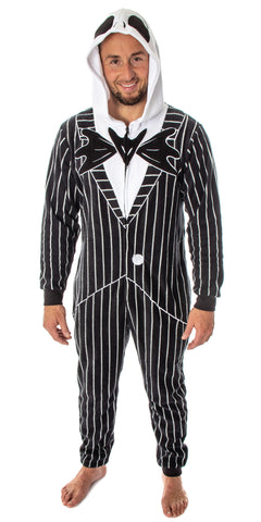 Nightmare Before Christmas Jack Skellington Unisex Adult Costume Pajama Union Suit
