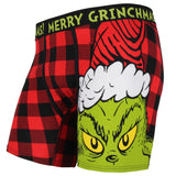 Dr. Seuss Merry Grinchmas Grinch Santa Buffalo Plaid Boxer Briefs Underwear