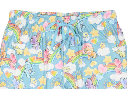 Care Bears Men's Retro 80's AOP Drawstring Elastic Waistband Pajama Pants (M)