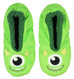 Disney Monsters Inc. Mike Wazowski Character Slipper Socks No-Slip Sole
