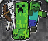 Minecraft Shimmer Pixel Characters 16" Backpack